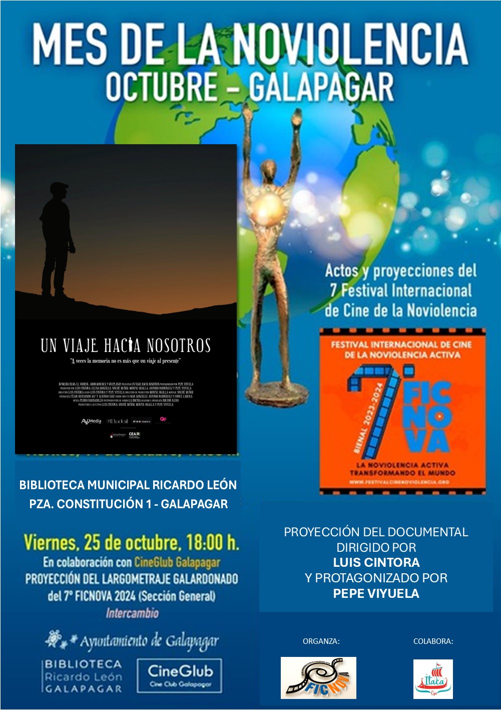 Presentación y proyección en Galapagar de largometraje galardonado 7 FICNOVA 2024