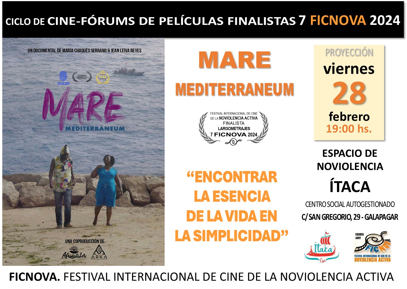 Proyección Mare Mediterraneum en ÍTACA