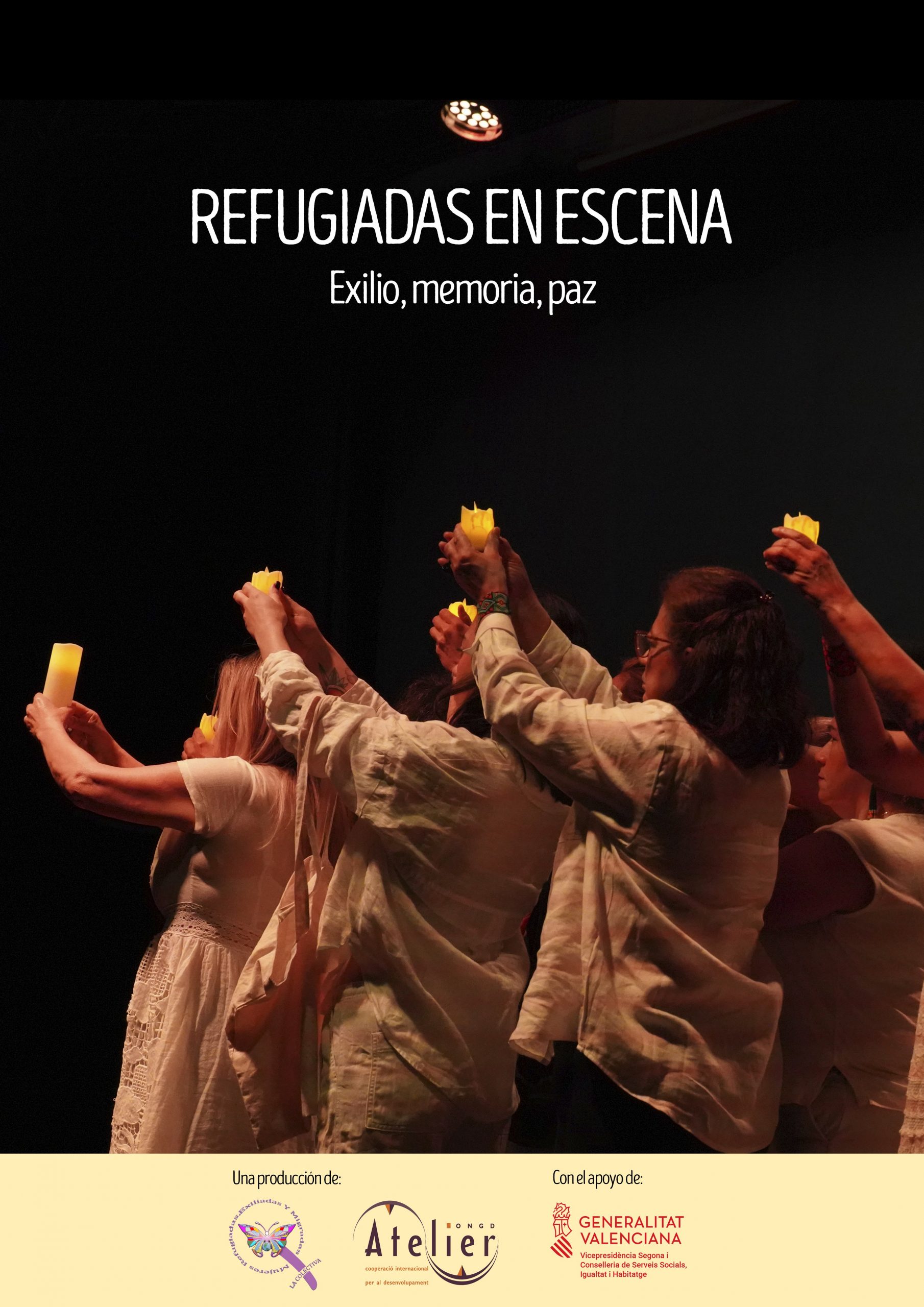 Cartel Refugiadas en escena